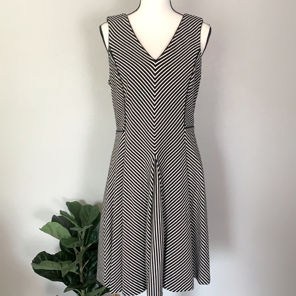 Banana Republic Striped Fit & Flare Dress